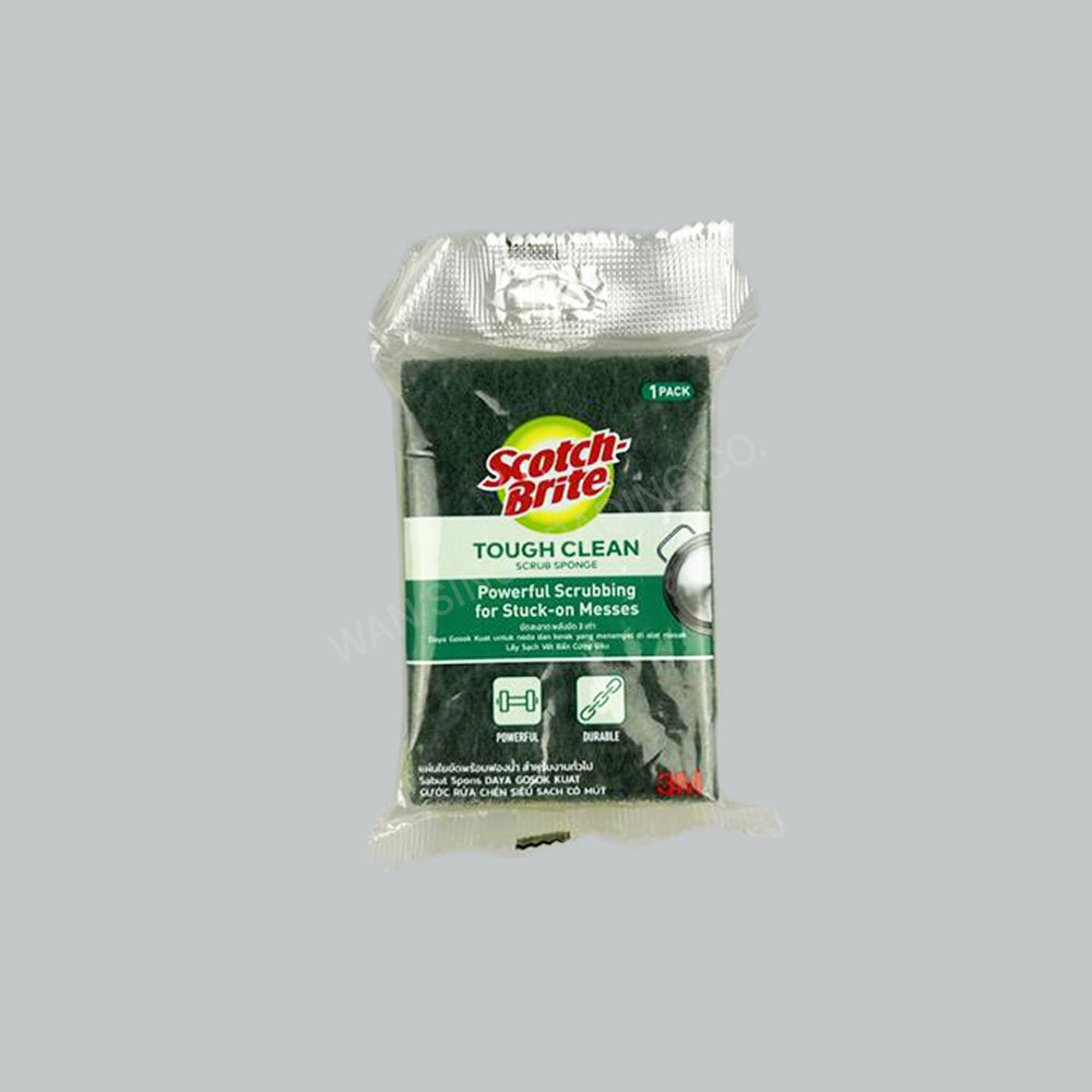 3M S/B TOUGH CLEAN SCRUB SPONGE STD 1'SX24PKT/CTN