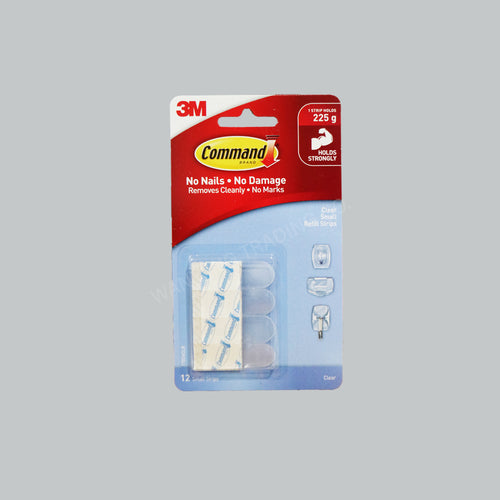 3M 17024CLR CMD CLR SMALL REFILL STRIPS 9ST 6PKT