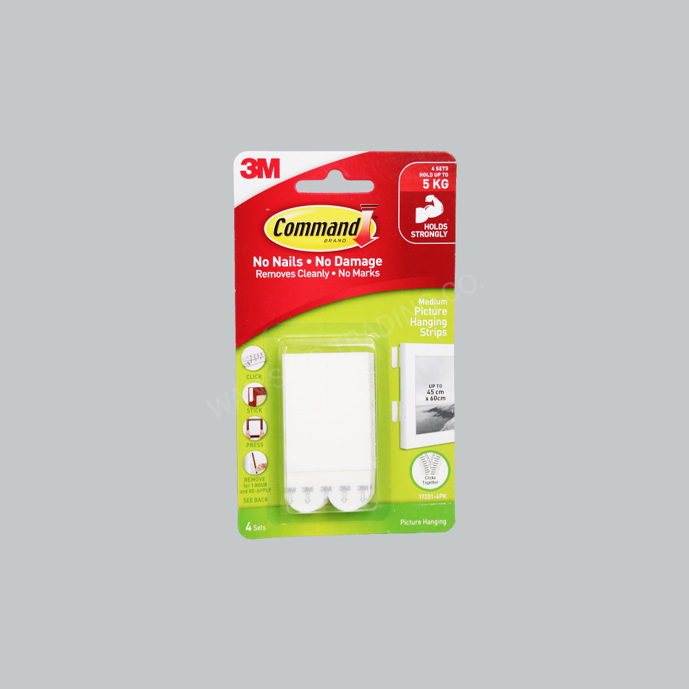 3M 17201-4PK CMD MED PICTURE HANGING STRIP 4ST
