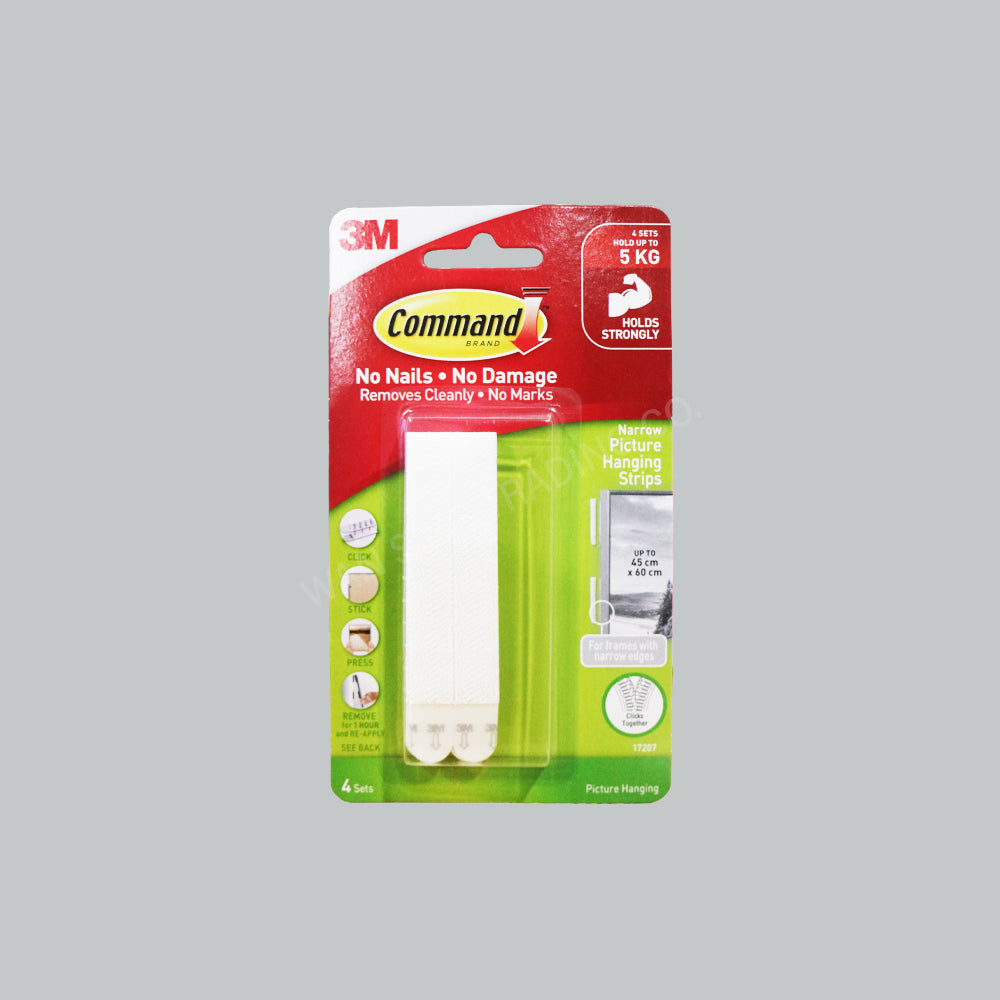 3M 17207 CMD NARROW PICTURE HANGING STRIP 4SETS