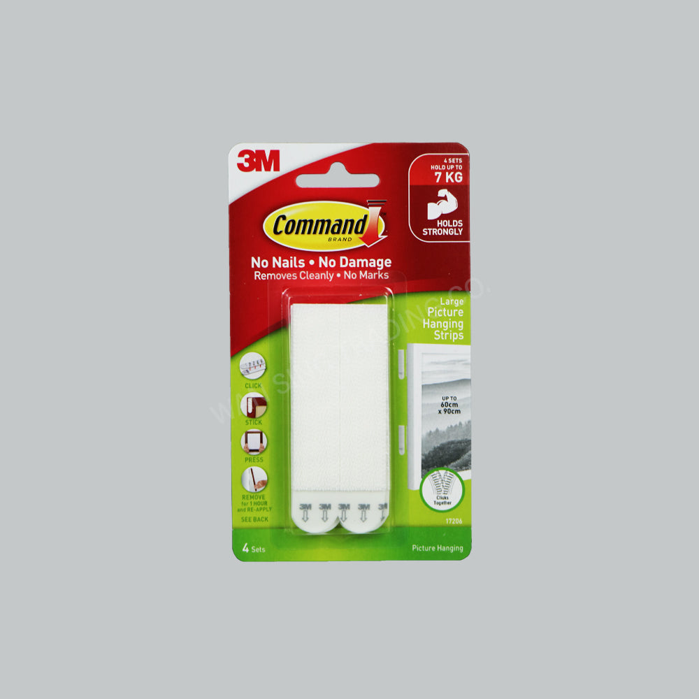 3M 17206 CMD LRG PICTURE HANGING STRIP 4SET 6PKT