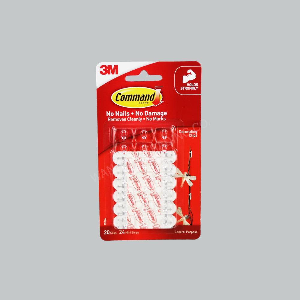 3M 17026 CMD DECOR CLIPS 20CL 24ST 6PKT/OUT