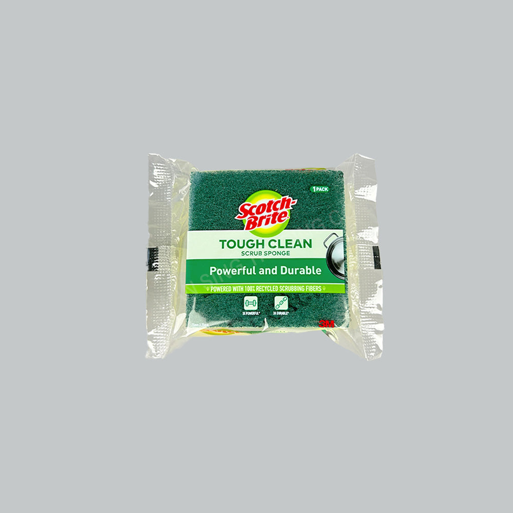 3M S/B TOUGH CLEAN SCRUB SPONGE SQ 12PKTX8CARD/CTN