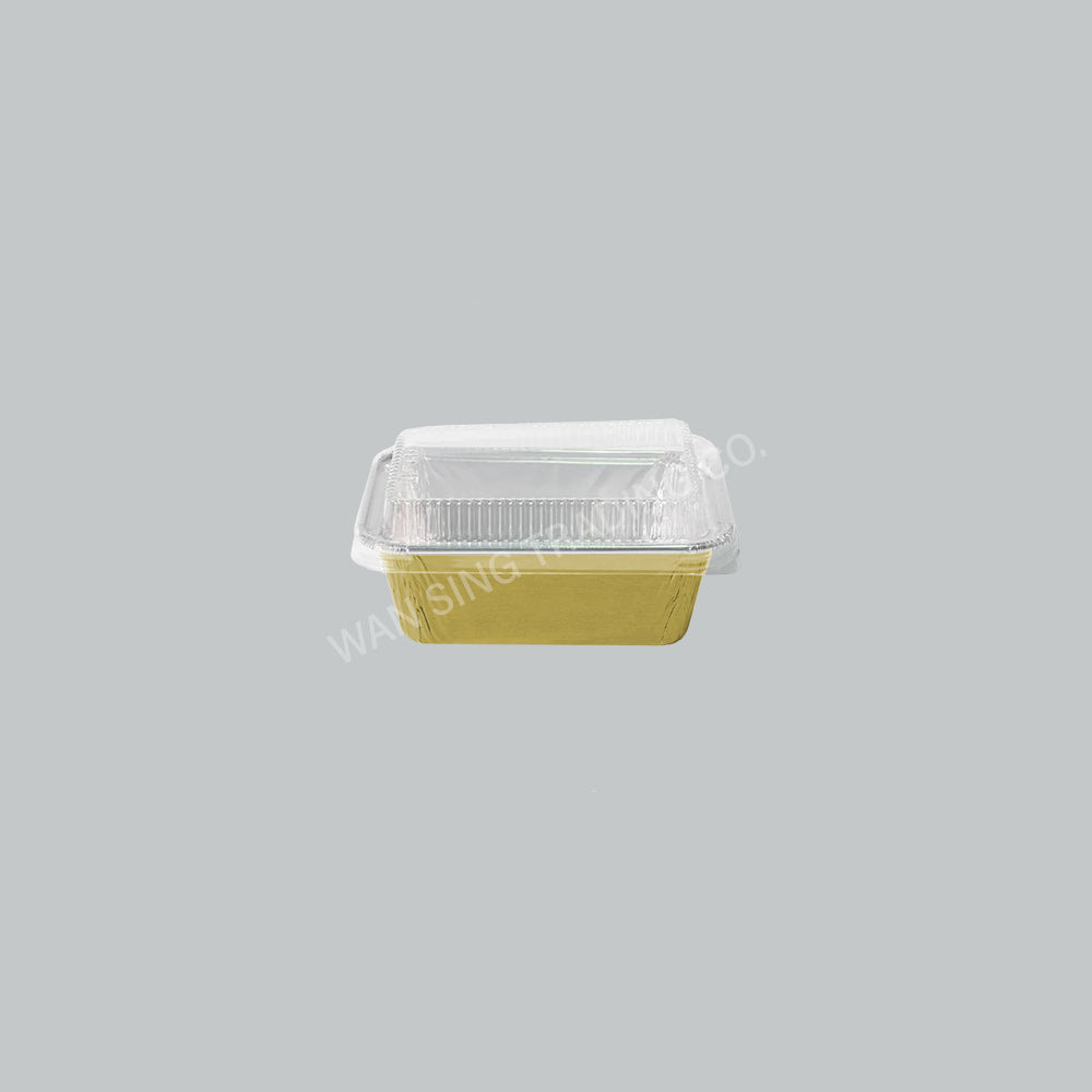 STAR ALUM FOIL RECT TRAY #4618-P GOLD W/LID 10'SX5