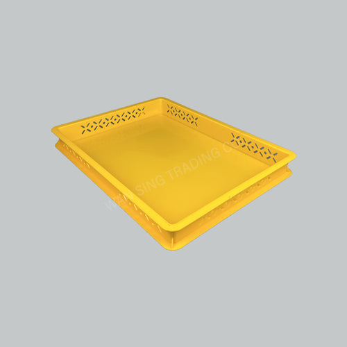 WINNER 133, STACKABLE IND CON+HOLE 500X370X50MM YL