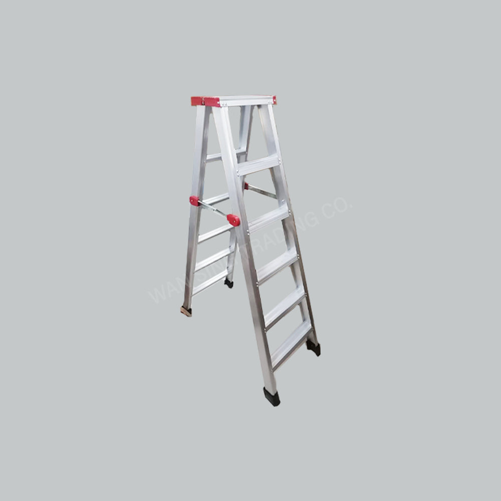 ALUMINIUM 6-STEPS DOUBLE SIDED LADDER