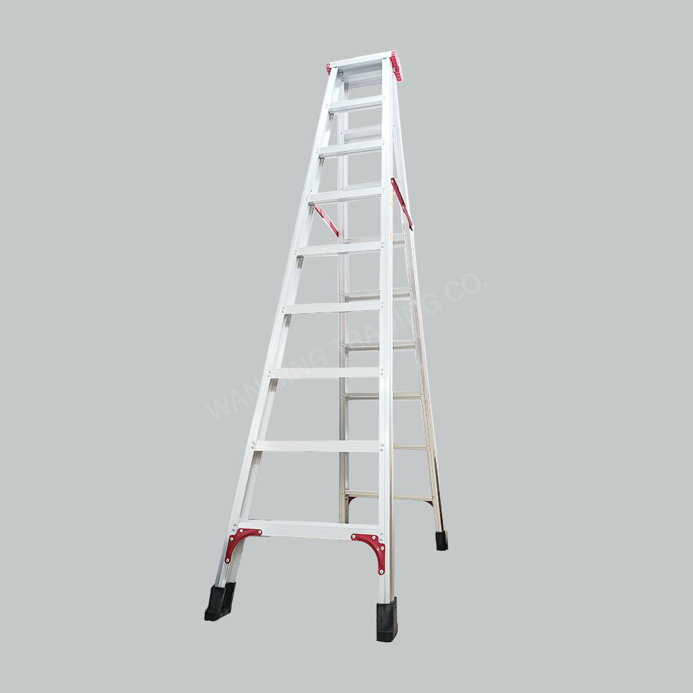 ALUMINIUM 9-STEPS FLIP DOUBLE SIDED LADDER