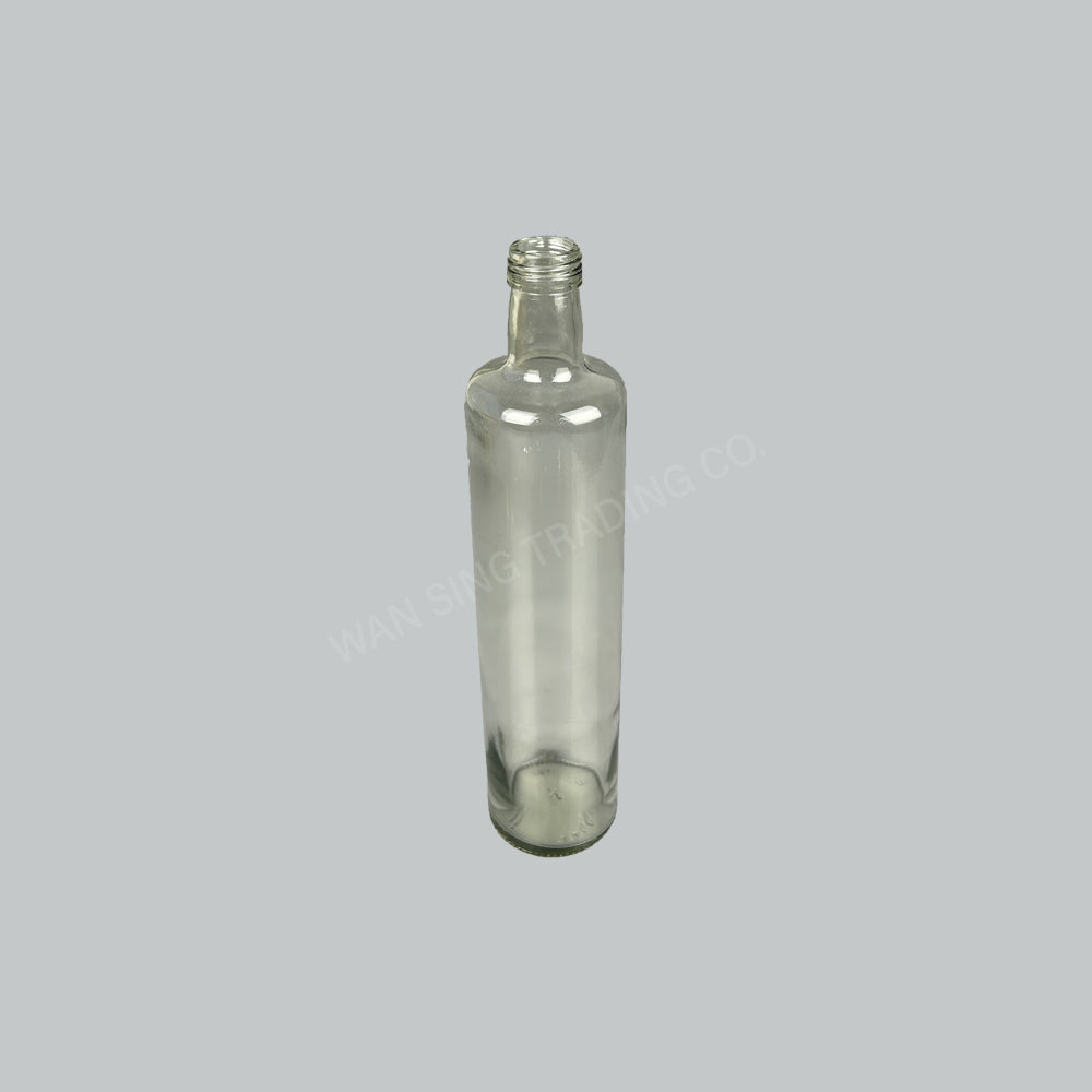 MJ ROUND GLASS BOTTLE CLEAR 1000ML W/LID