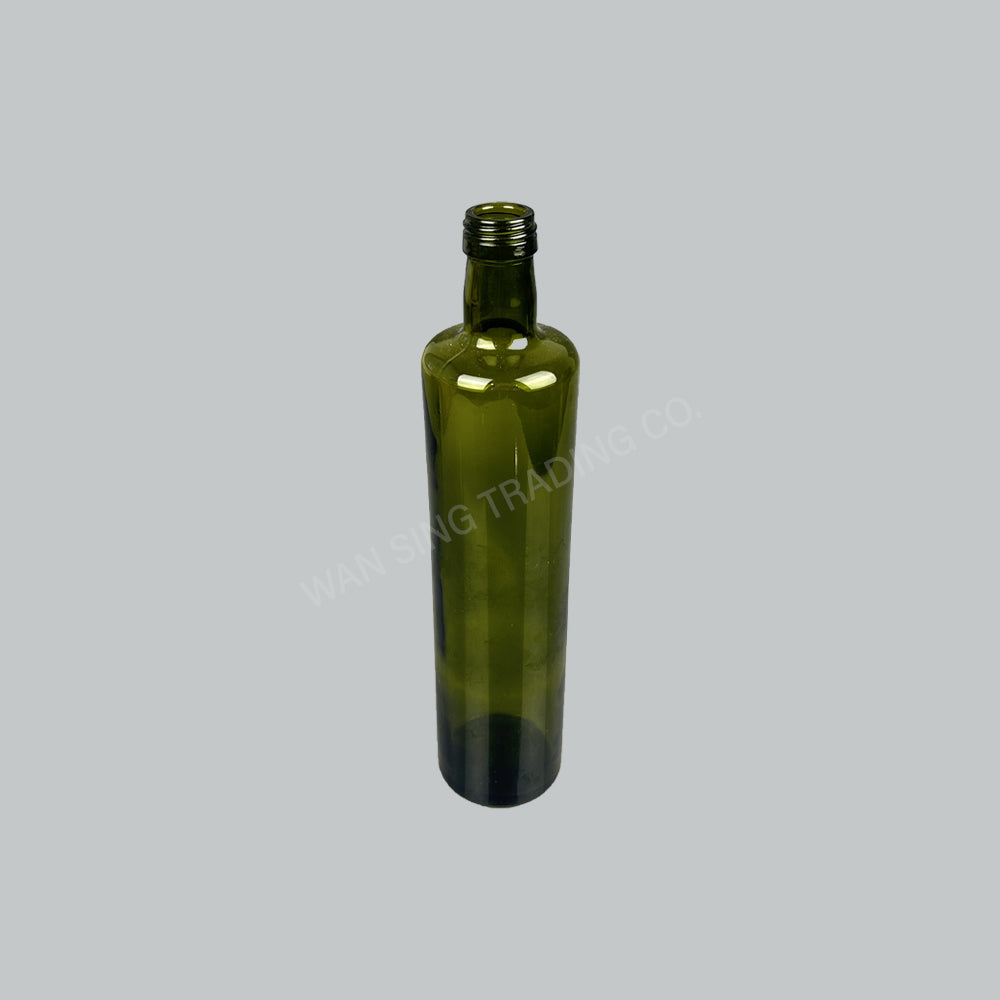 0.47MJ ROUND GLASS BOTTLE GREEN 1000ML W/LID
