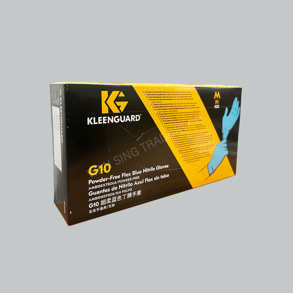 KLEENGUARD NITRILE POWDER FREE (M) BLUE 100'S