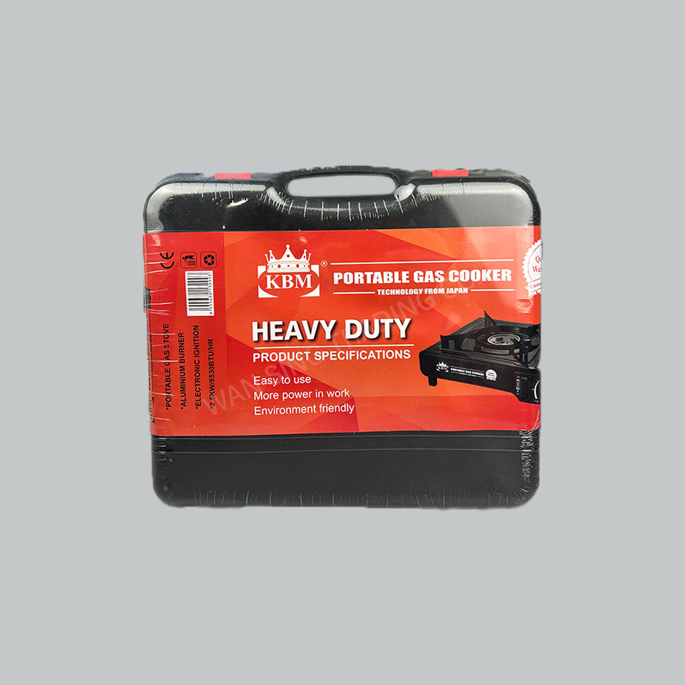 KBM GAS COOKER PORTABLE BLK 10'S/CTN