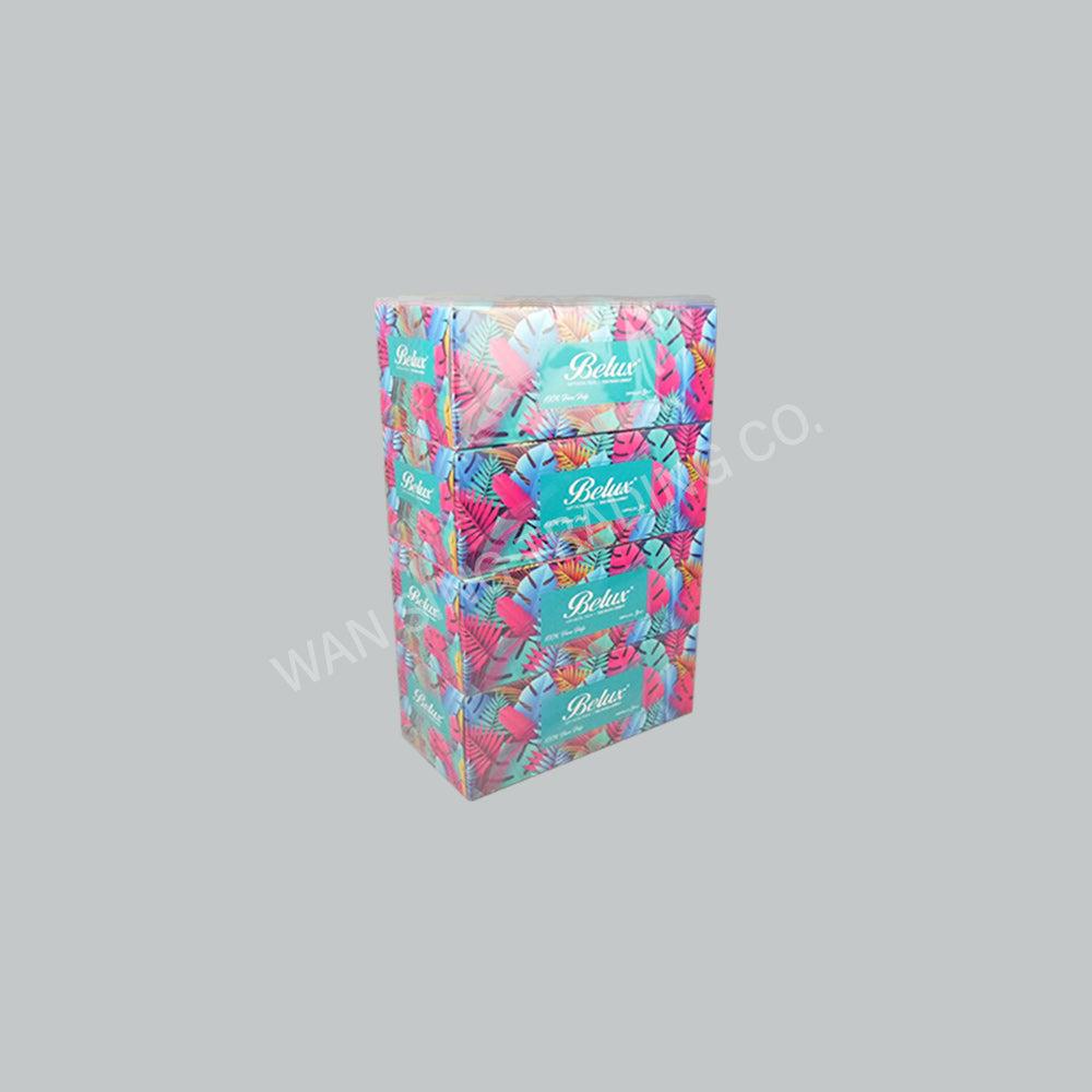 BELUX FACIAL BOX TISSUE 3PLY 130'SX4BOX10PKT/C