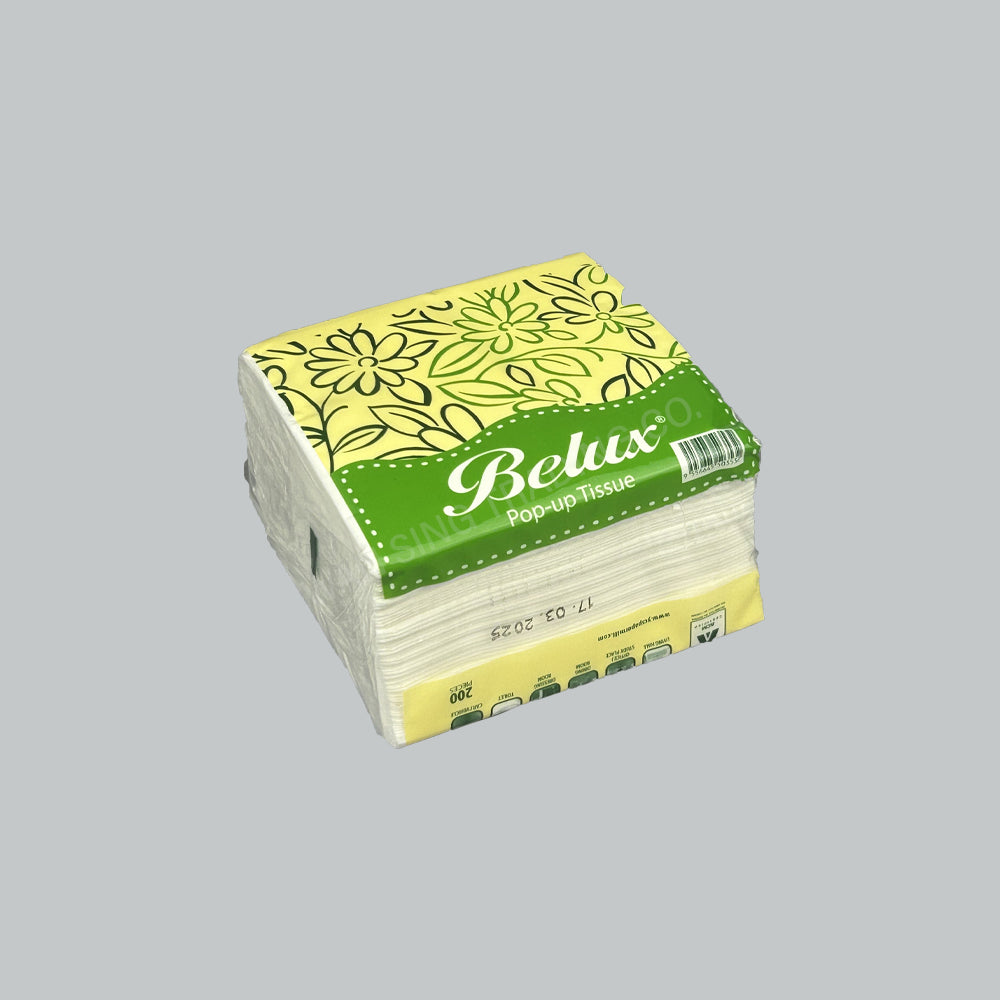 BELUX POP-UP TISSUE 2 PLY 200'SX60PKT/CTN
