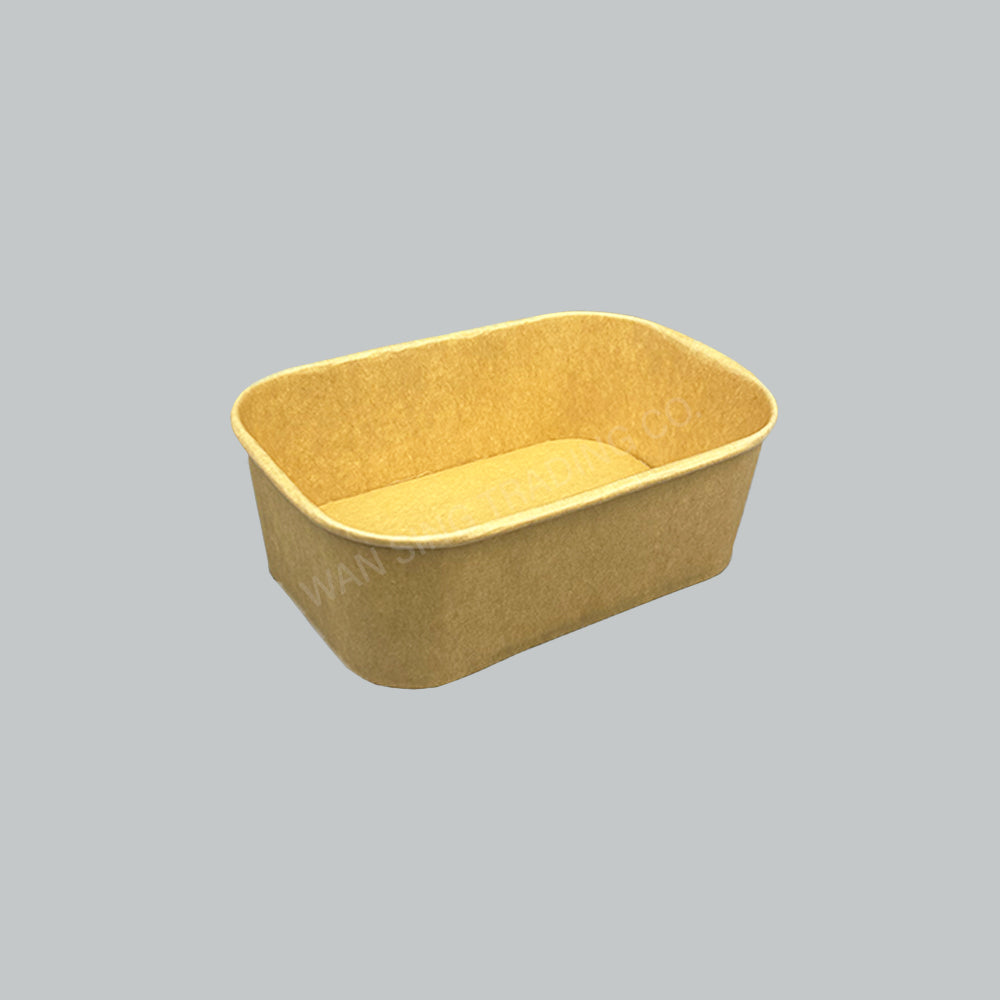 ST/SEA KRAFT PAPER RECT LUNCH BOX 750ML 50'S