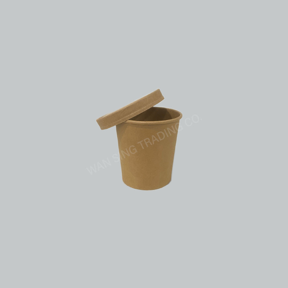 PAPER ICE CREAM CUP 16OZ (KRAFT) + LID 50'SX20P
