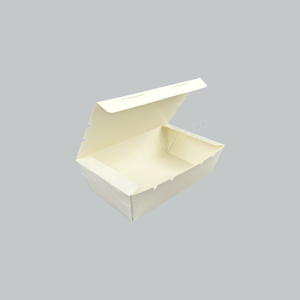 TBH WHITE PAPER LUNCH BOX - MED 50'SX12PKT