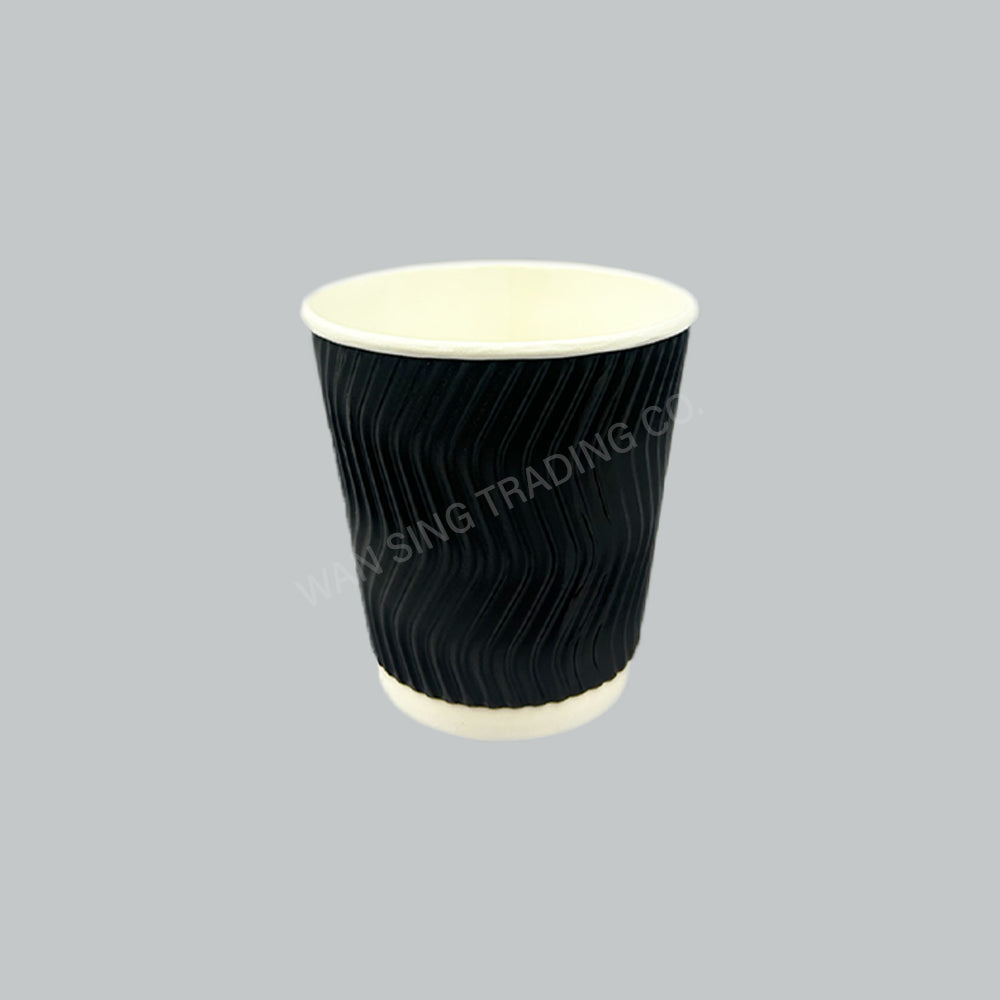 SAN PAPER CUP 6OZ - RIPPLE BLK 25'SX40PKT/CTN