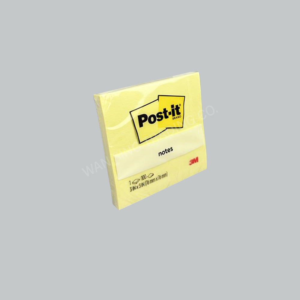 3M 654 POST-IT NOTES 3"X3" YEL 12PAD/PKT