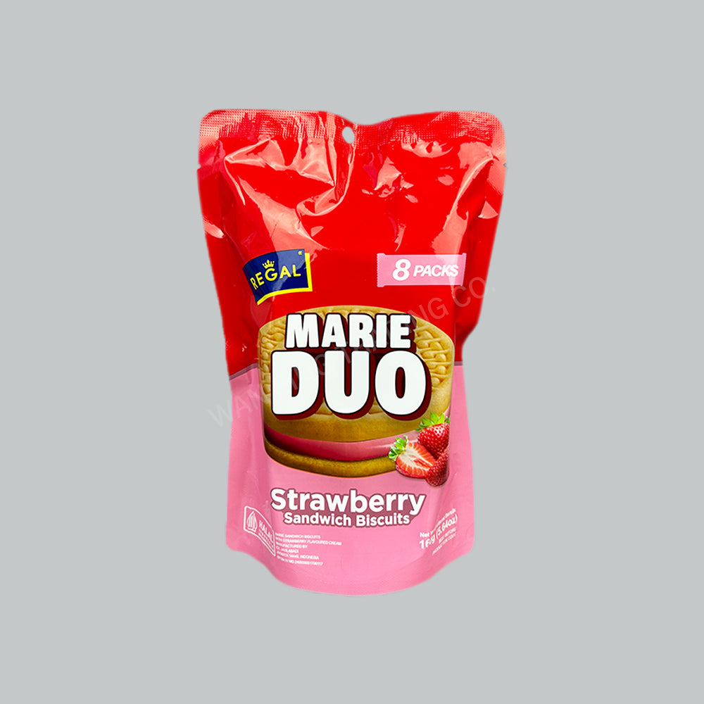 REGAL MARIE DUO STRAWBERRY POUCH 160GX24PKT/CTN