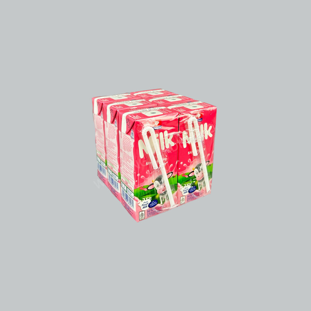 DIAMOND UHT MILK STRAWBERRY - 200MLX6'SX4PKT/CTN
