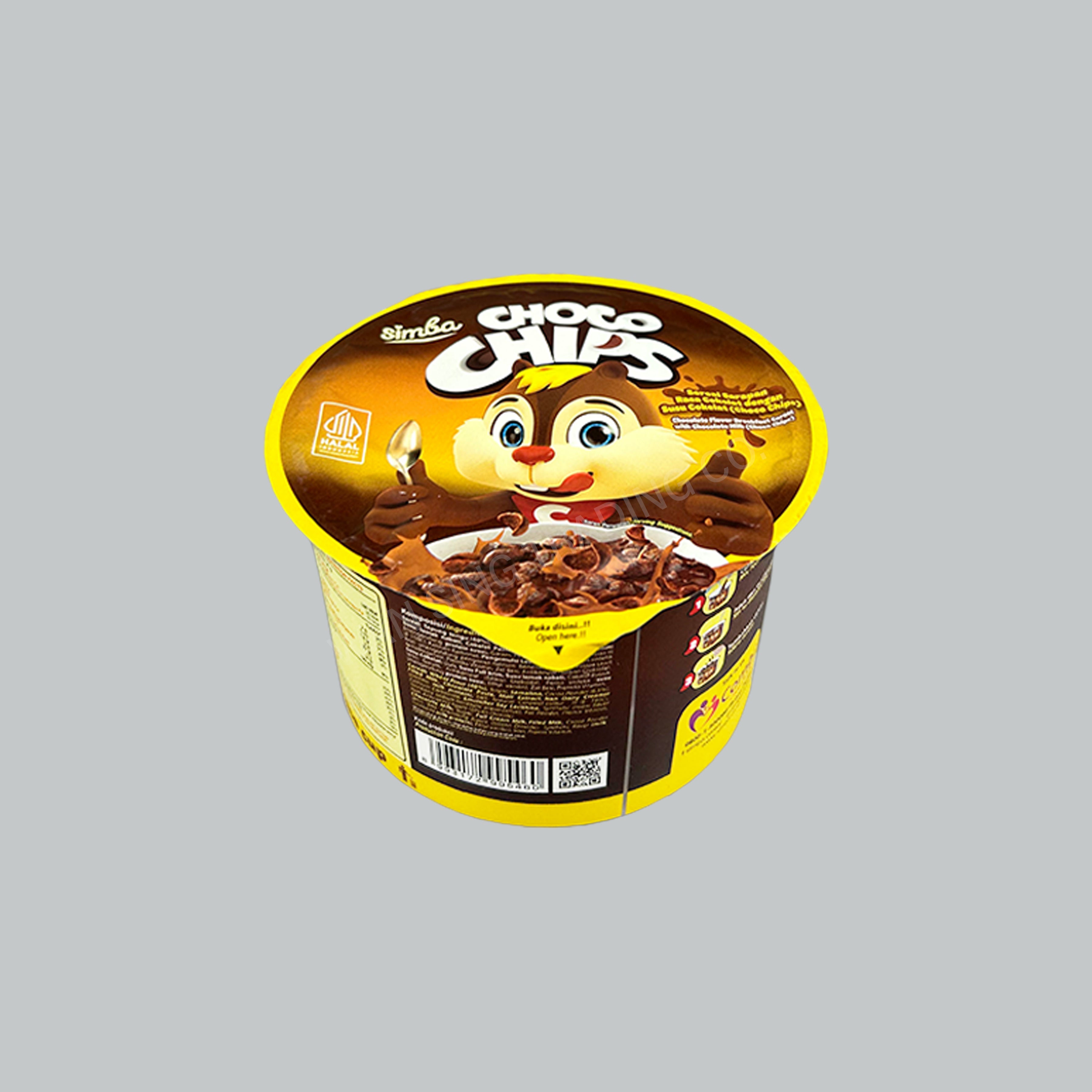 SIMBA CHOCO CHIPS CUP CHOCO MILK 34G 72PKT/CTN