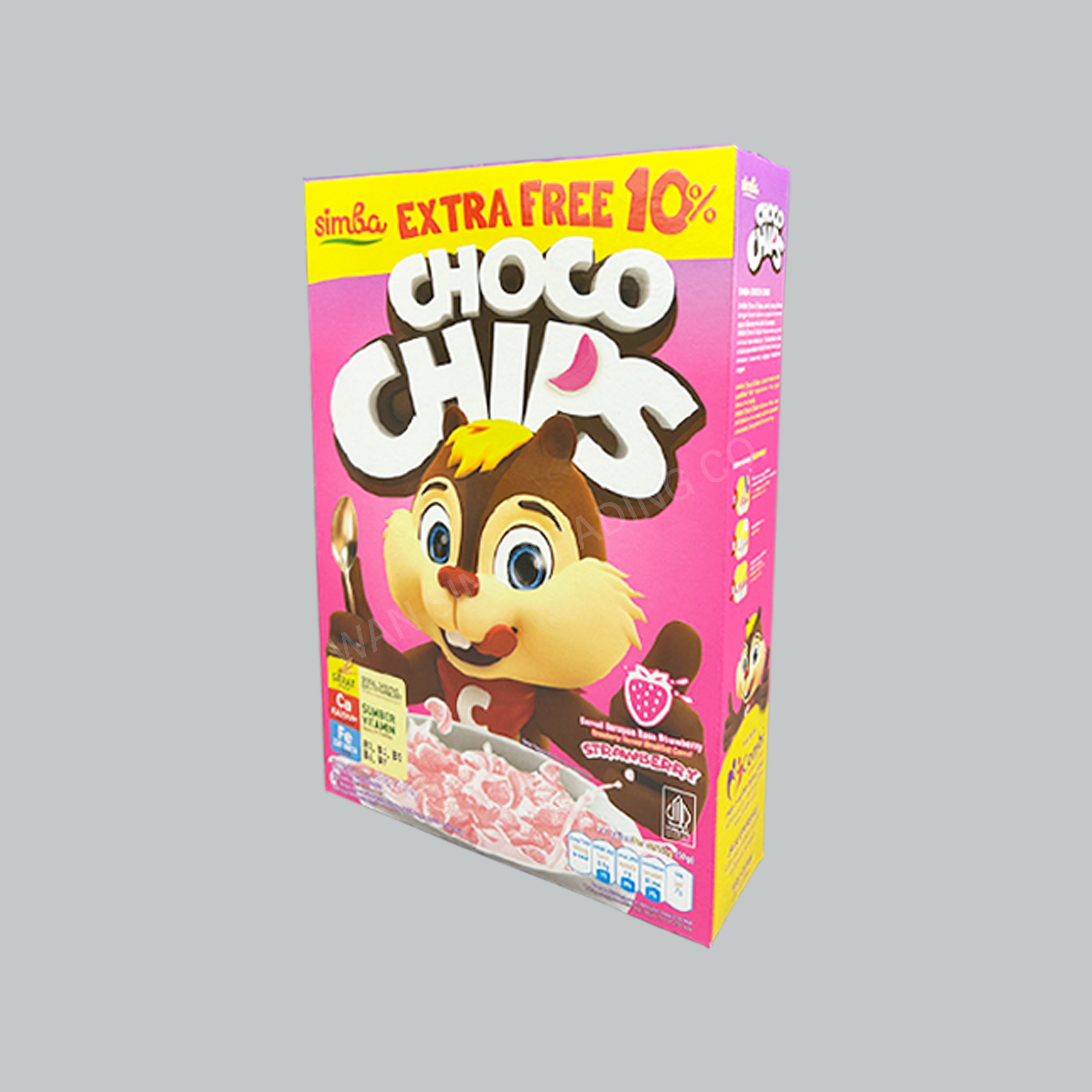 SIMBA CHOCO CHIPS CEREAL STRAWB. 300G+10% 18BX/CTN