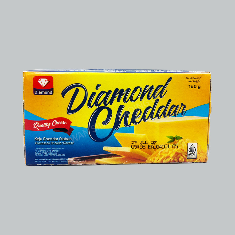 DIAMOND CHEESE PROCESSED CHEDDAR 160GX12BOX/CTN