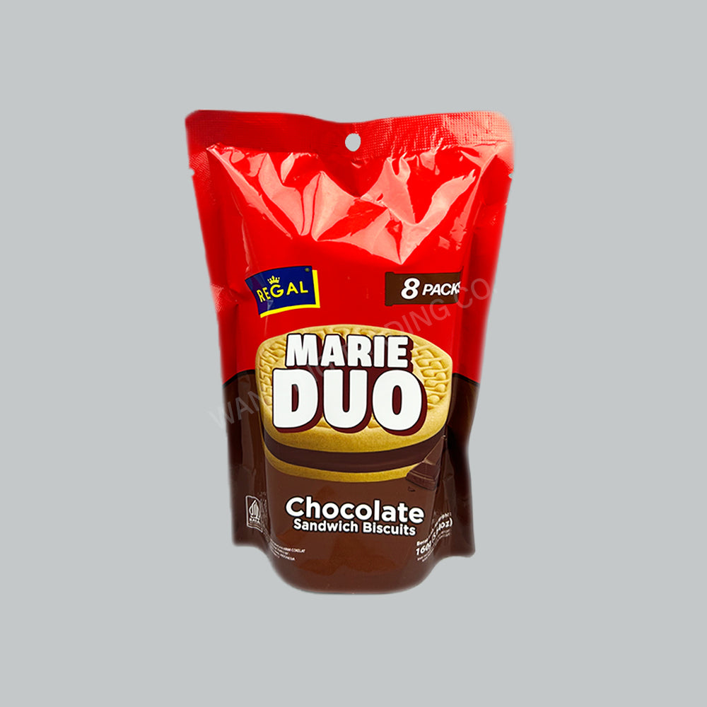 REGAL MARIE DUO CHOCOLATE POUCH 160GX24PKT/CTN