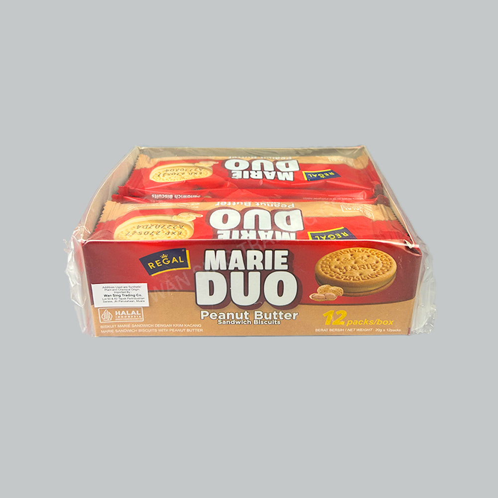 REGAL MARIE DUO TRAY BOX PEANUT 240GX8PKT/CTN