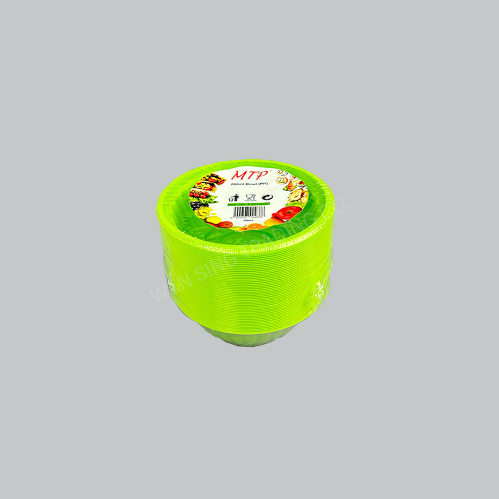 MTP MW PP BOWL 280ML GREEN - 50'SX20PKT/CTN