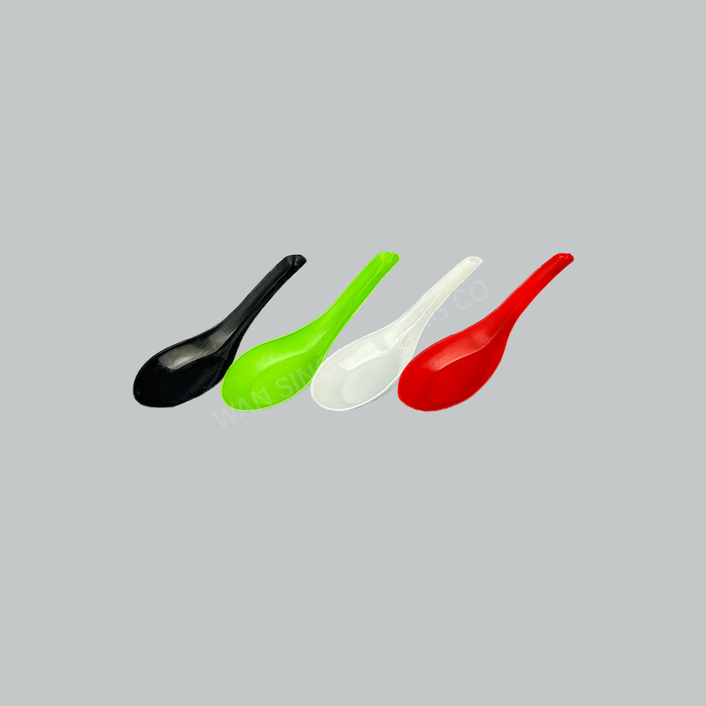 LHP PP CHINESE SPOON 5"WH/RD/GN/BLK 80'SX30PKT/CTN