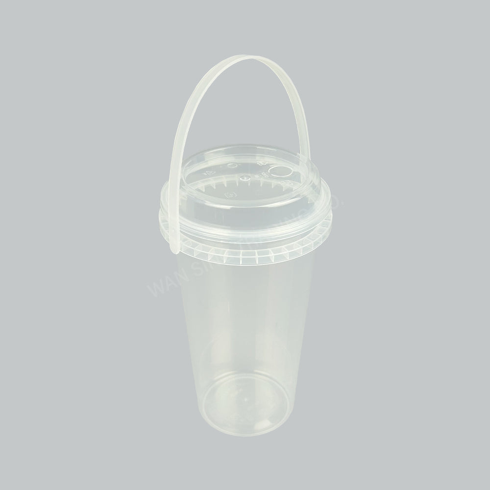 ST PT-1000 PLASTIC TUMBLER 1000ML CL W/LID+HLE+HDL