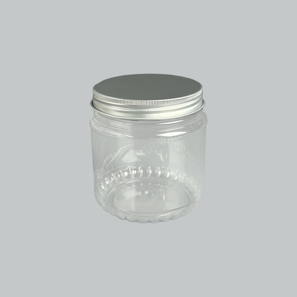 SP 8072 PET JAR W/SAFETY CAP ALUM SILVER 24SET