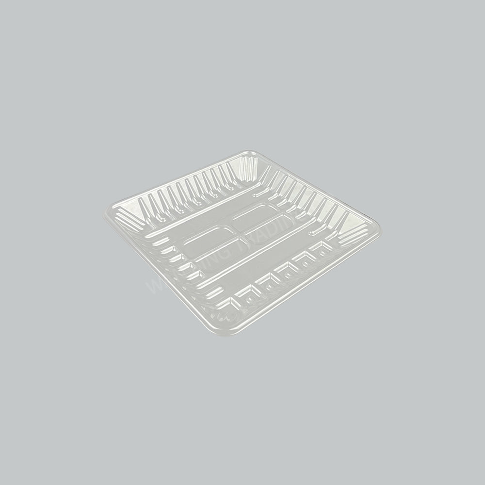 PET-GP8-RN, PET PLASTIC TRAY (CLEAR) 175X175X23MM