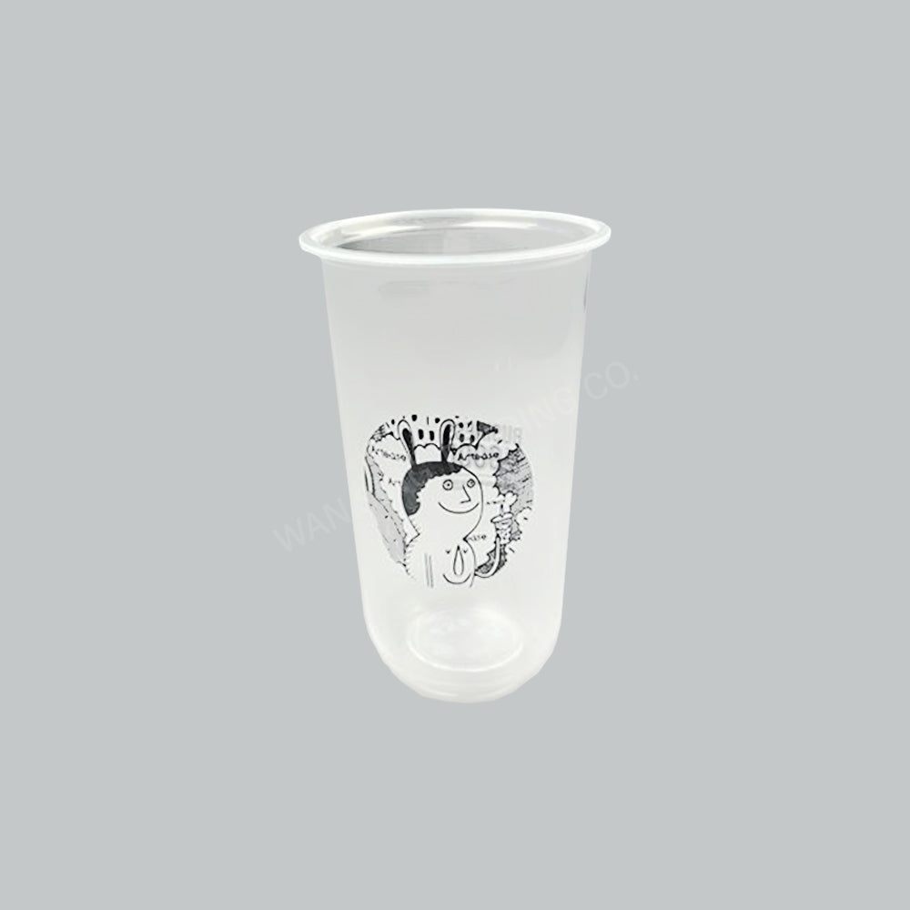PLASTIC CUP U-SHAPED 22OZ(TFU22) MISPRINT 50'S