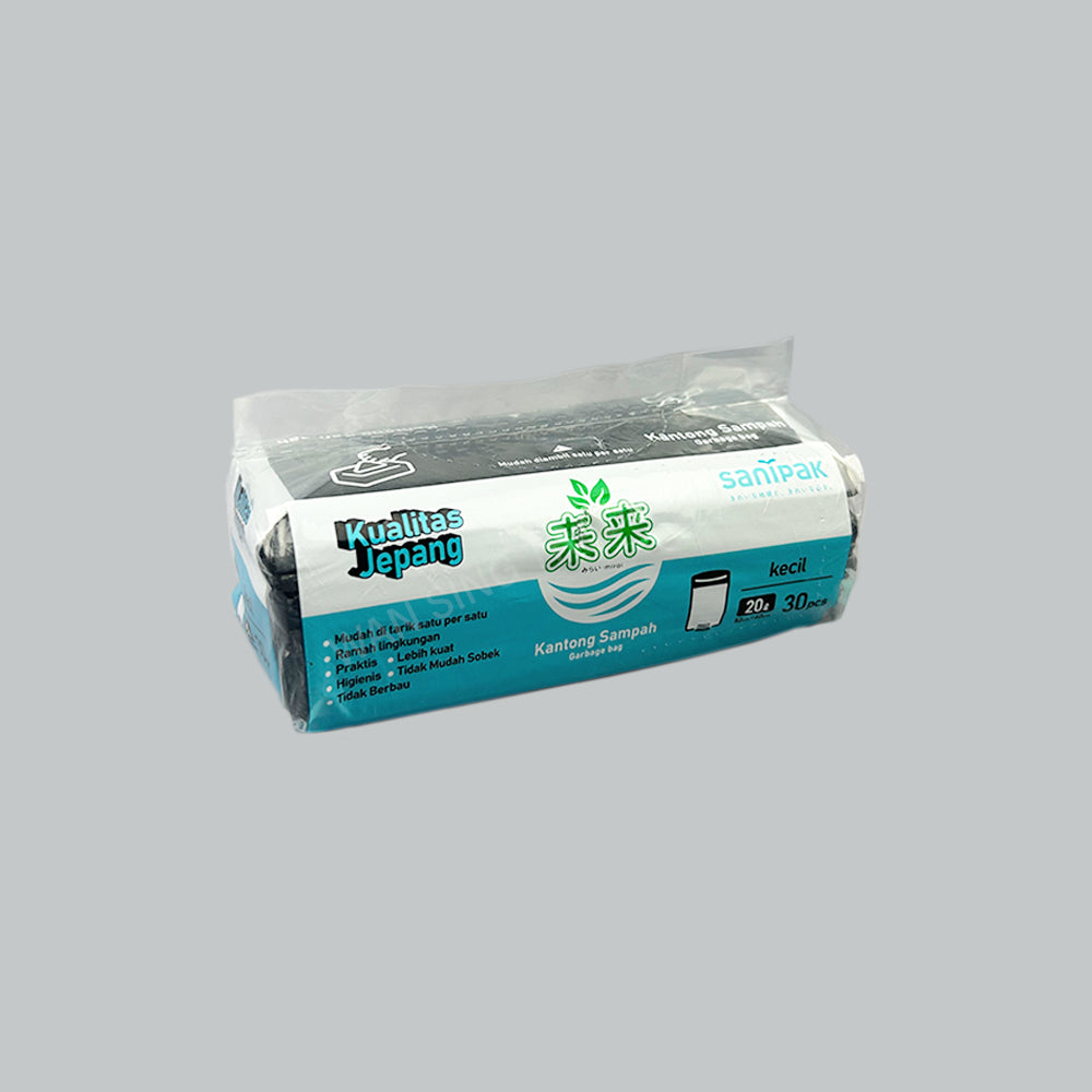 GARBAGE BAG SMART CUBE SMALL BLK 20"X24"30'SX12PKT