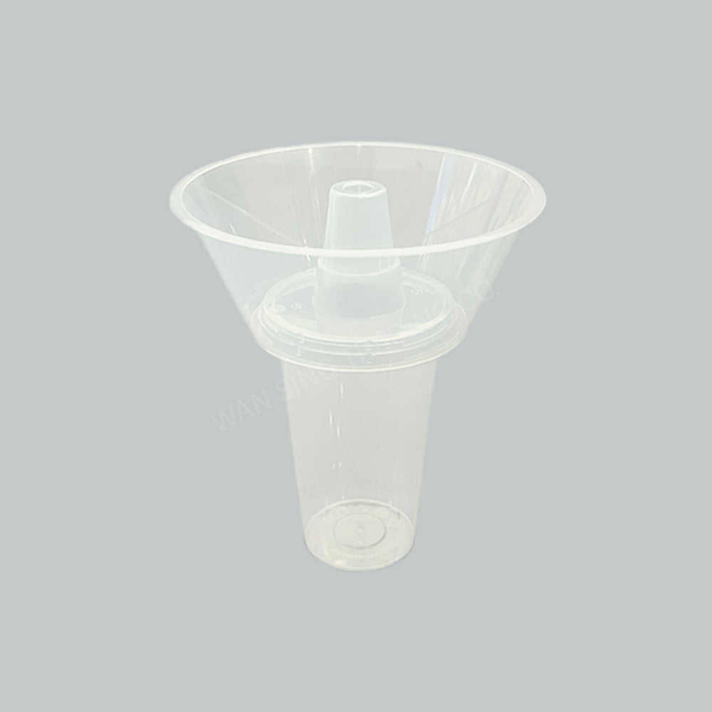 ST PLASTIC CUP W/SNACK BOWL 500ML 25'S/PKT