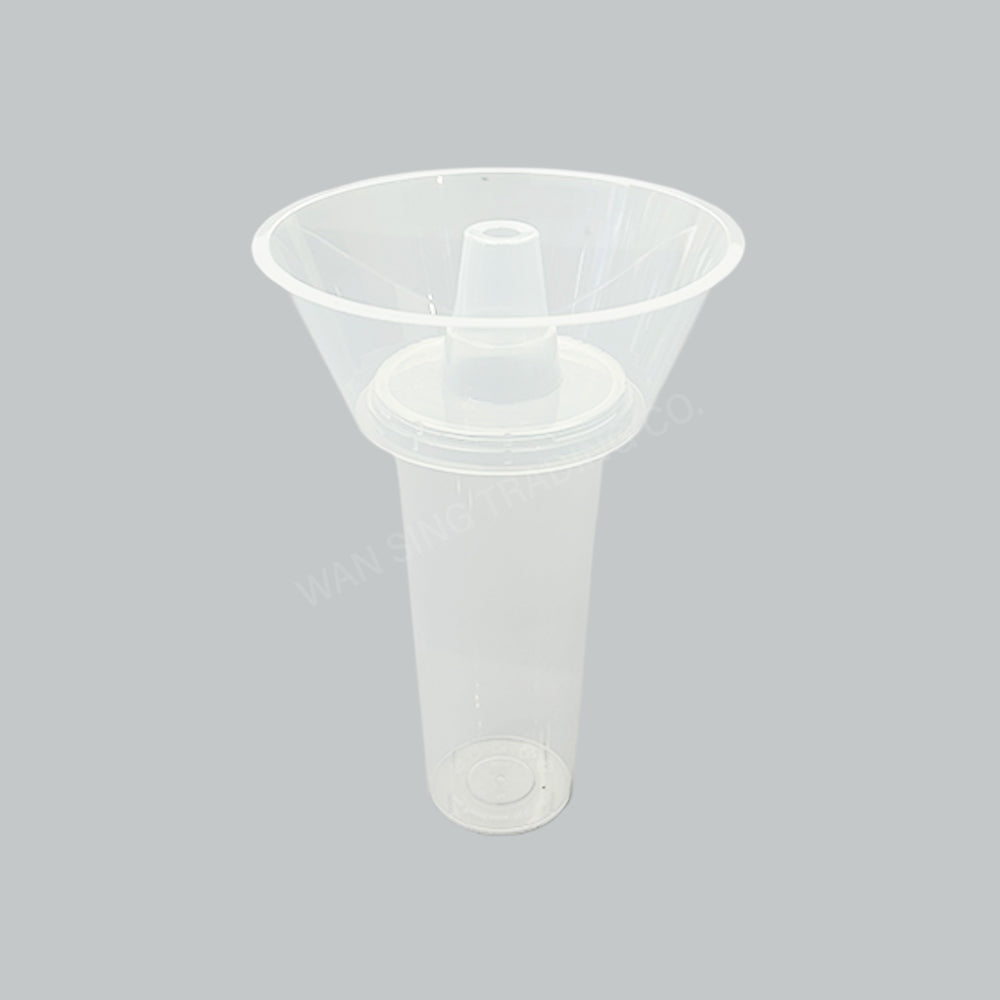 ST PLASTIC CUP W/SNACK BOWL 700ML 25'S/PKT
