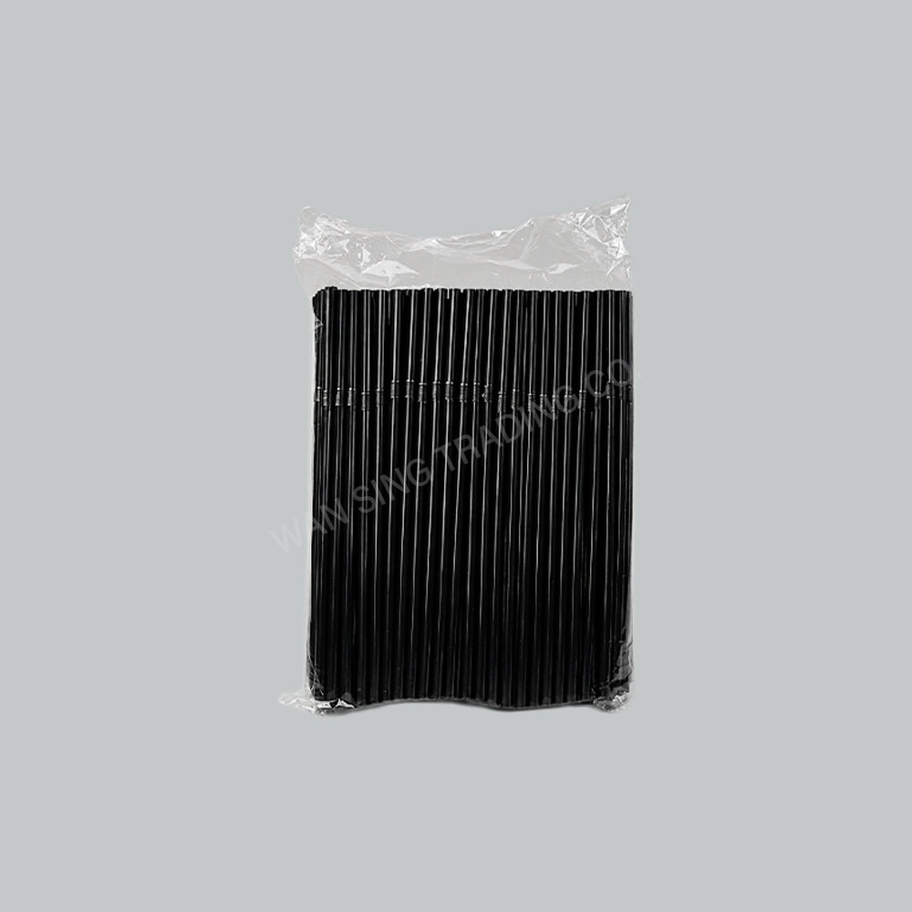 SAN FLEXIBLE STRAW 6X210MM BLK 250'SX40PKT/CTN