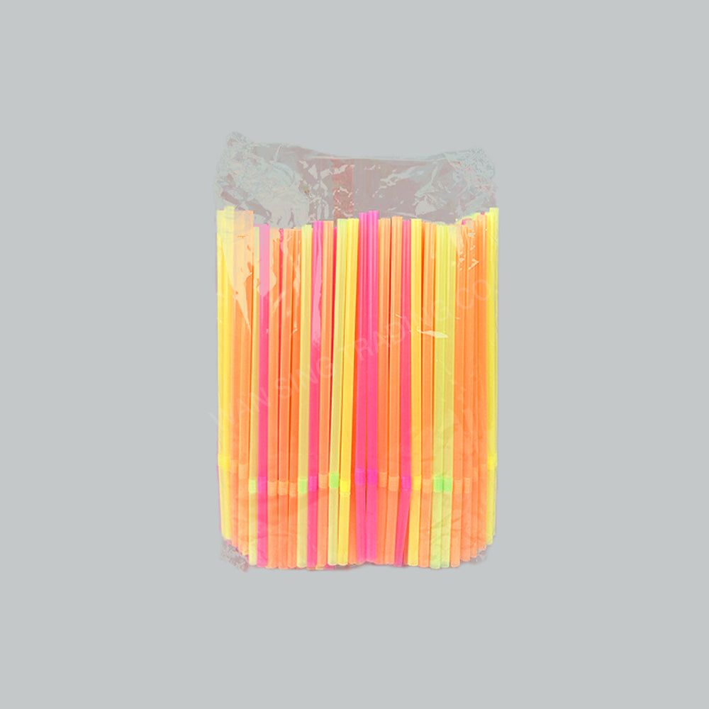 SAN FLEXIBLE STRAW 6X210MM NEON 250'SX40PKT/CTN