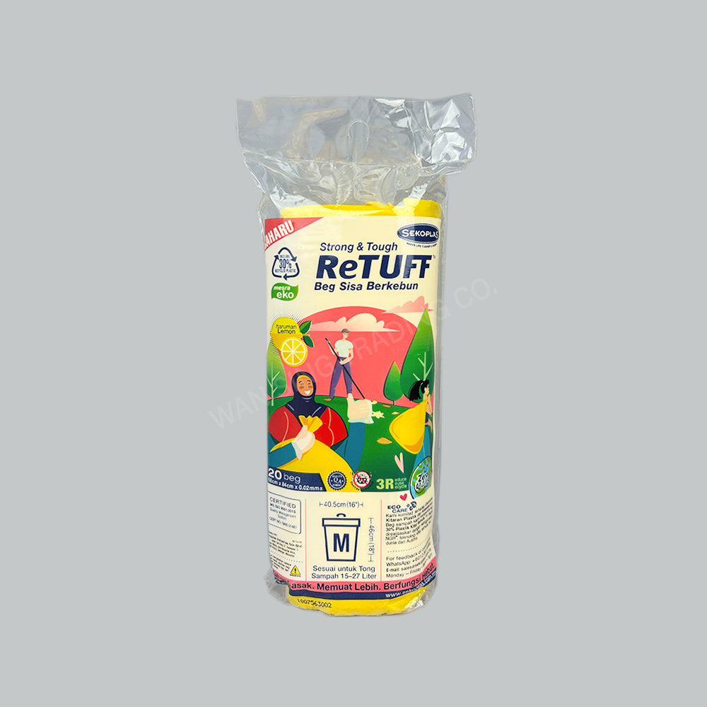 SEKOPLAS RETUFF STRONG/TOUGH GB YL - M 27X33" 20'S