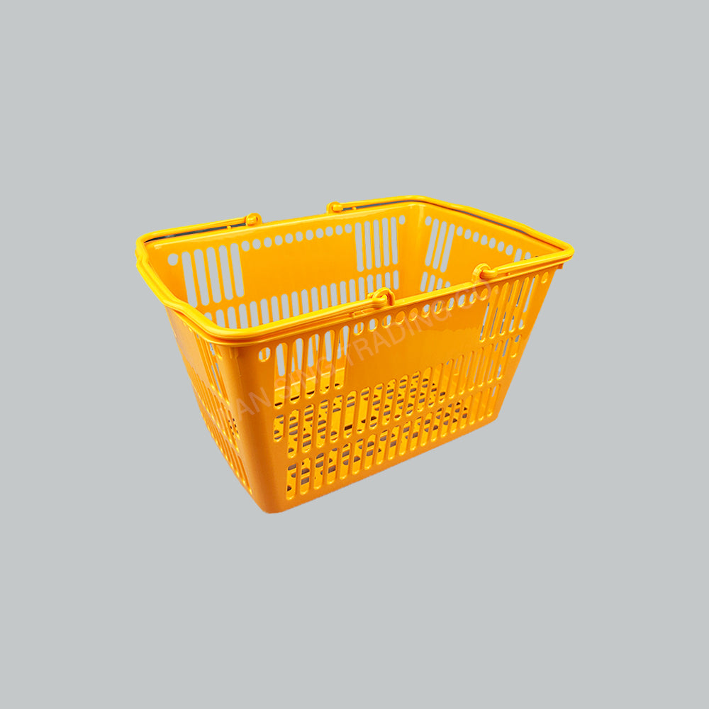 PLASTIC SHOPPING BASKET (S) W/HDL OR
