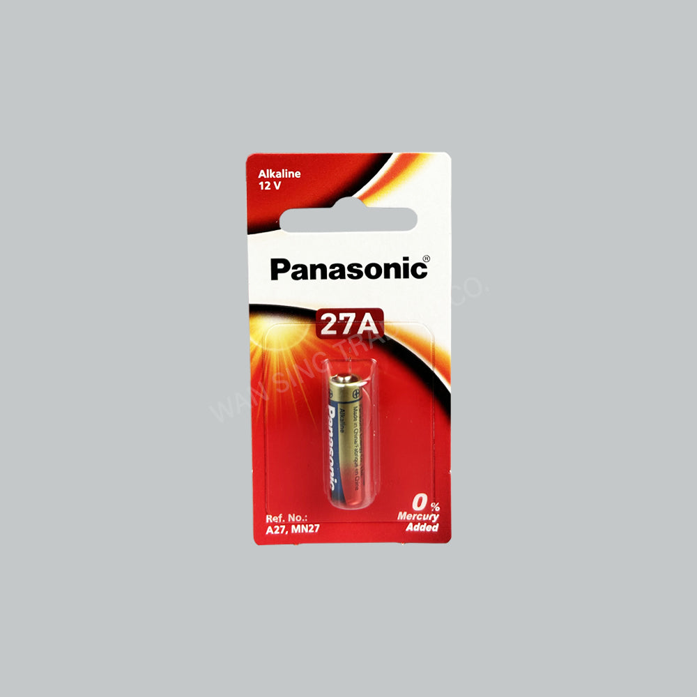LRV27A/1BPA PANA ALKALINE 27A - 1'SX5PKTX40BOX/CTN