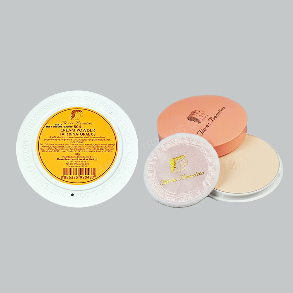 THREE BEAUTIES 804 CREAM POWDER - FAIR & NAT 03