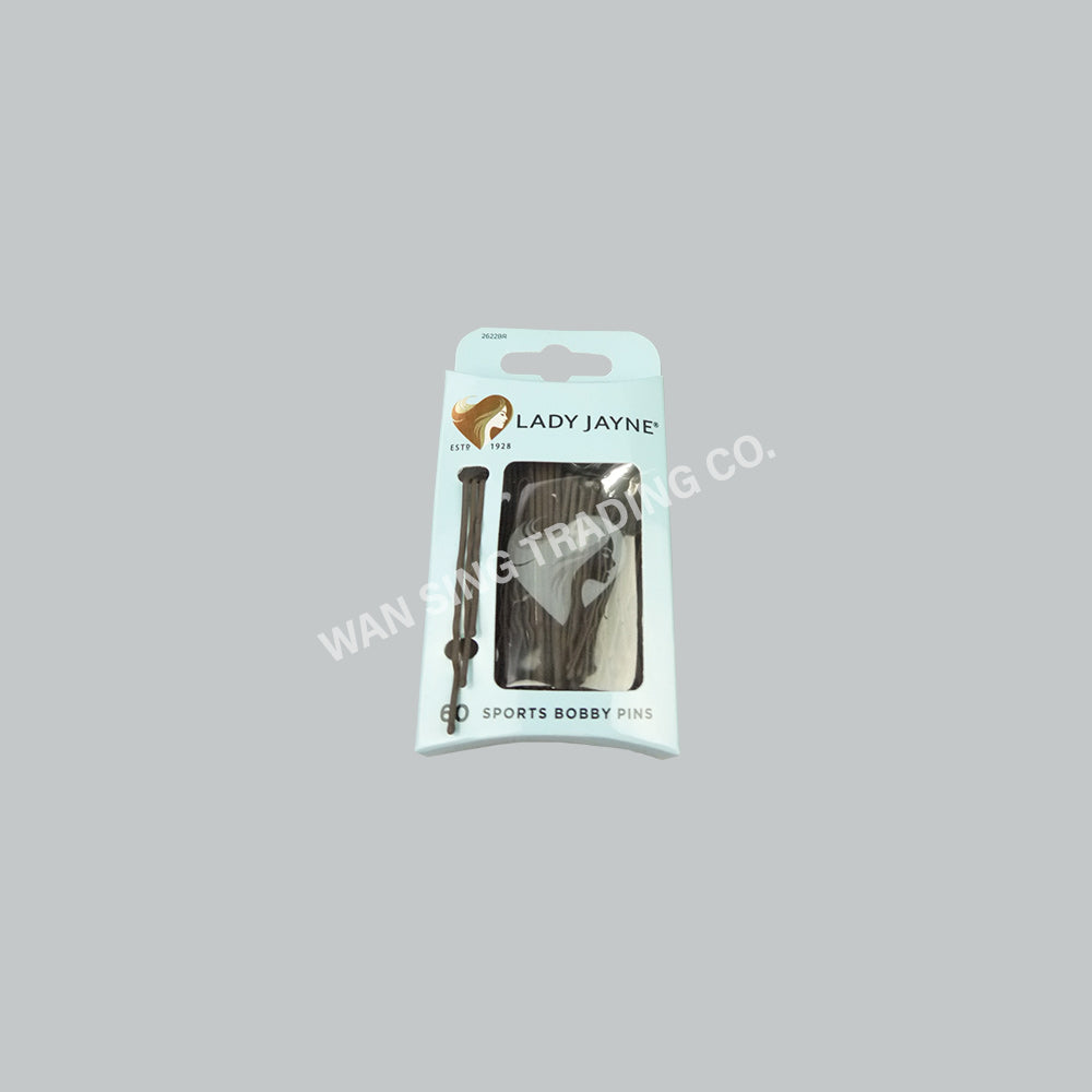 LADYJAYNE 2622BR N/SLIP CONTOURED BOBBY PINS BRN 3