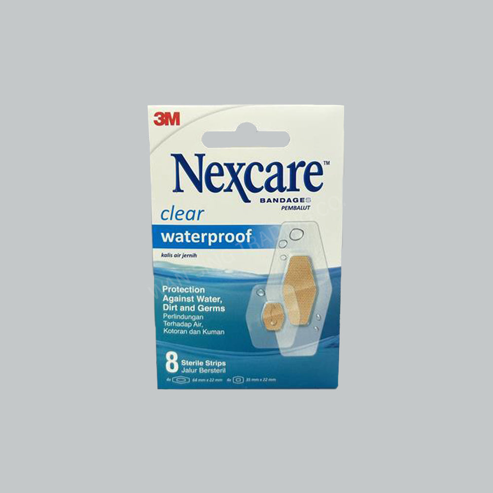 3M NEXCARE W/PROOF BDGE 64/35X22MM CLR 8'SX24SAC